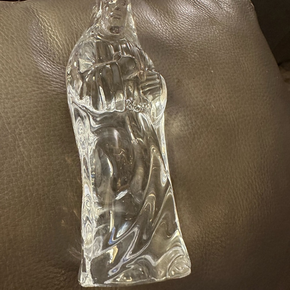 Gorham Clear Glass Art SculptureGorham glass nativity piece, Joseph